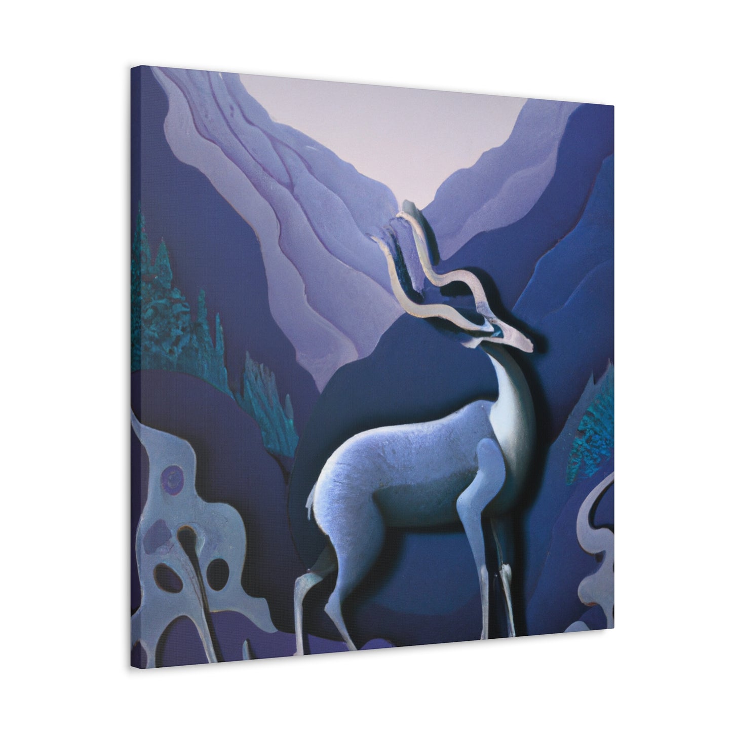 "Chamois in the Forest" - Canvas