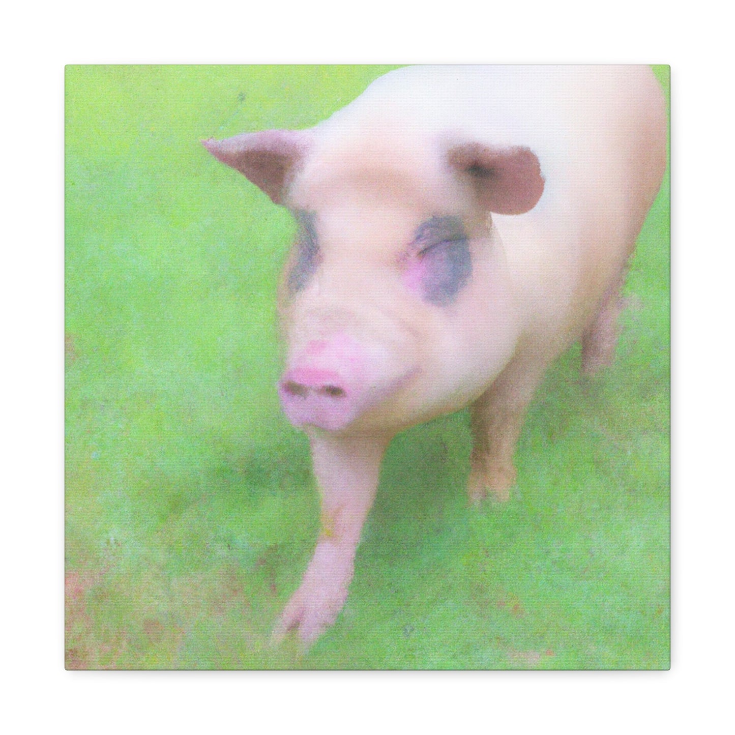 Pig With Pink Skin - Canvas