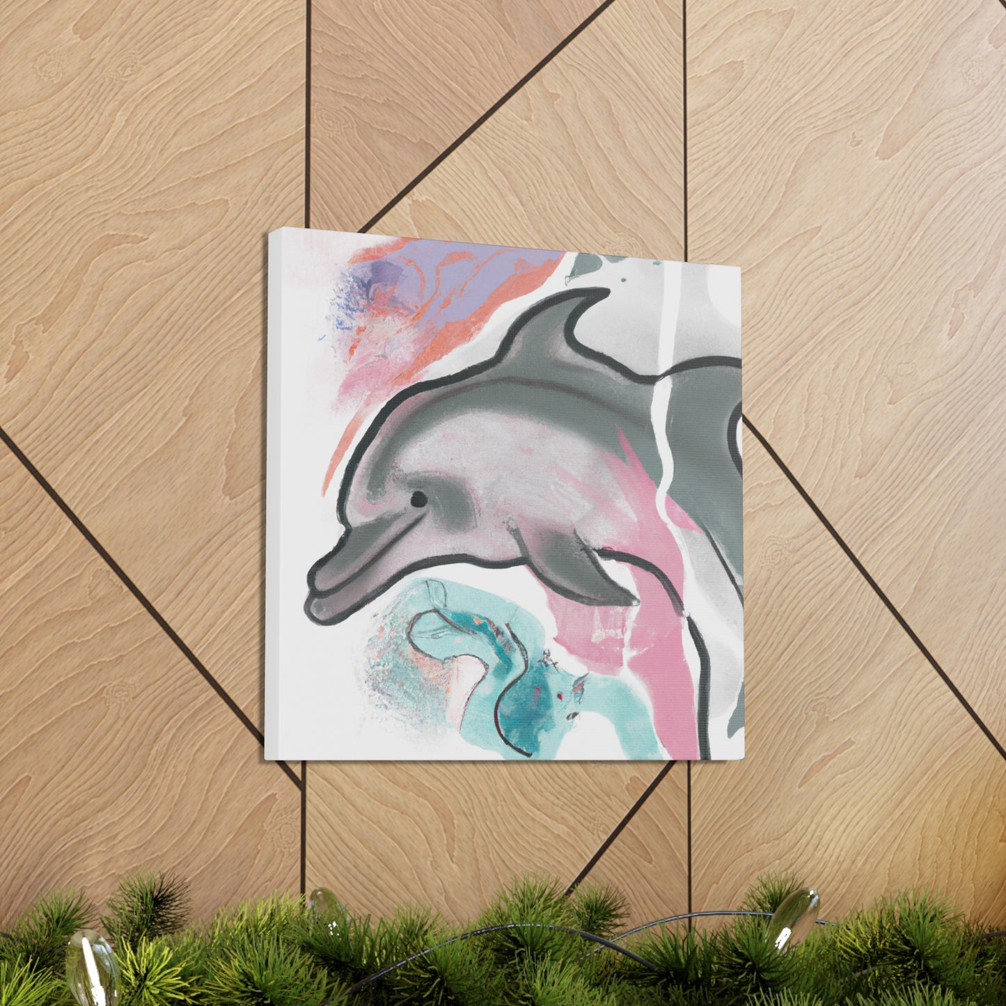 Dolphin Dance Abstraction - Canvas