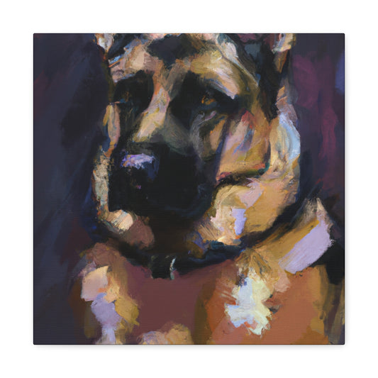 "German Shepherd Soulfulness". - Canvas