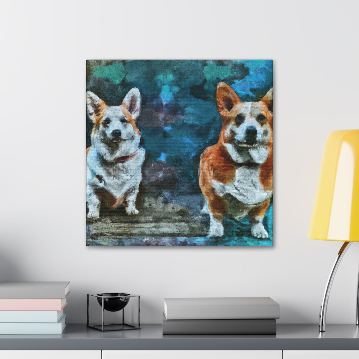 "Corgis At Playtime" - Canvas