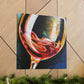 Glass of Fruity Wine - Canvas