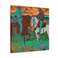 Horses in Pastureland - Canvas