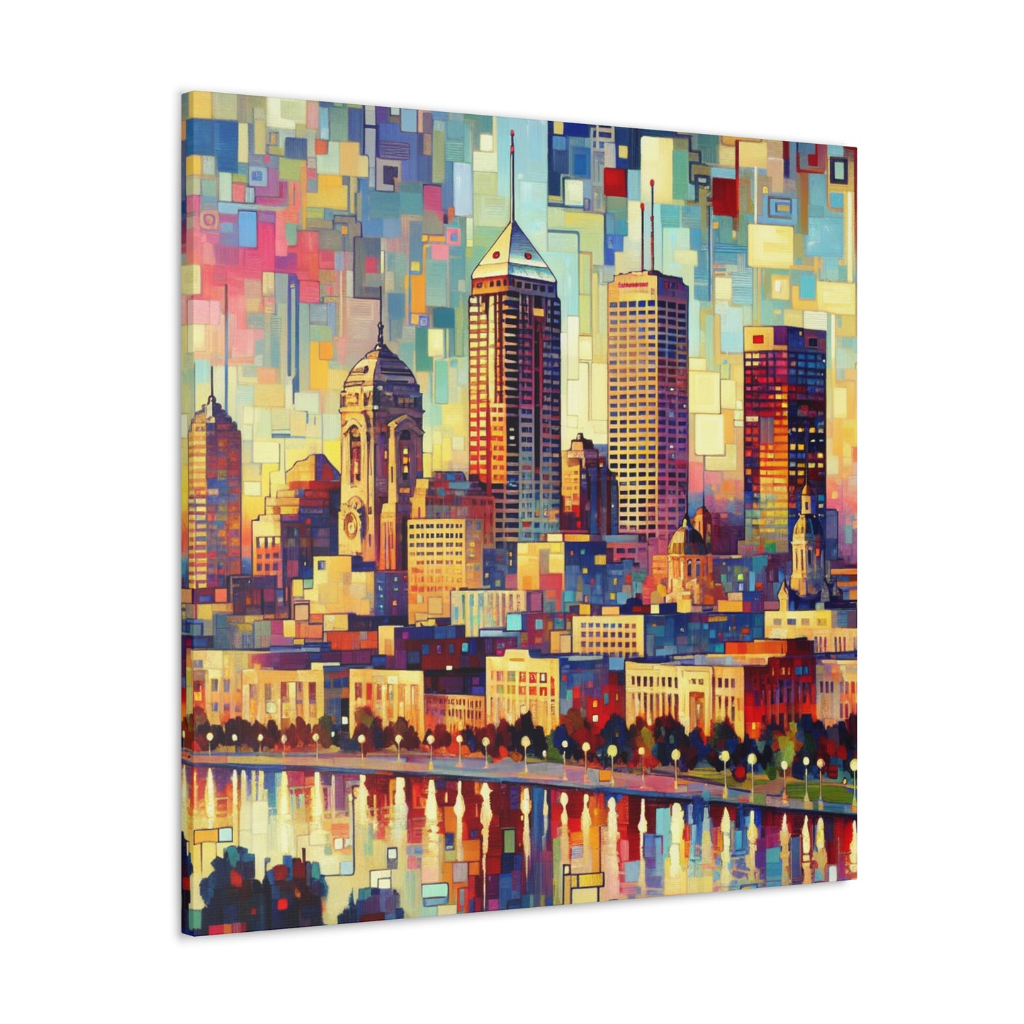 Vibrant Urban Depths - Canvas