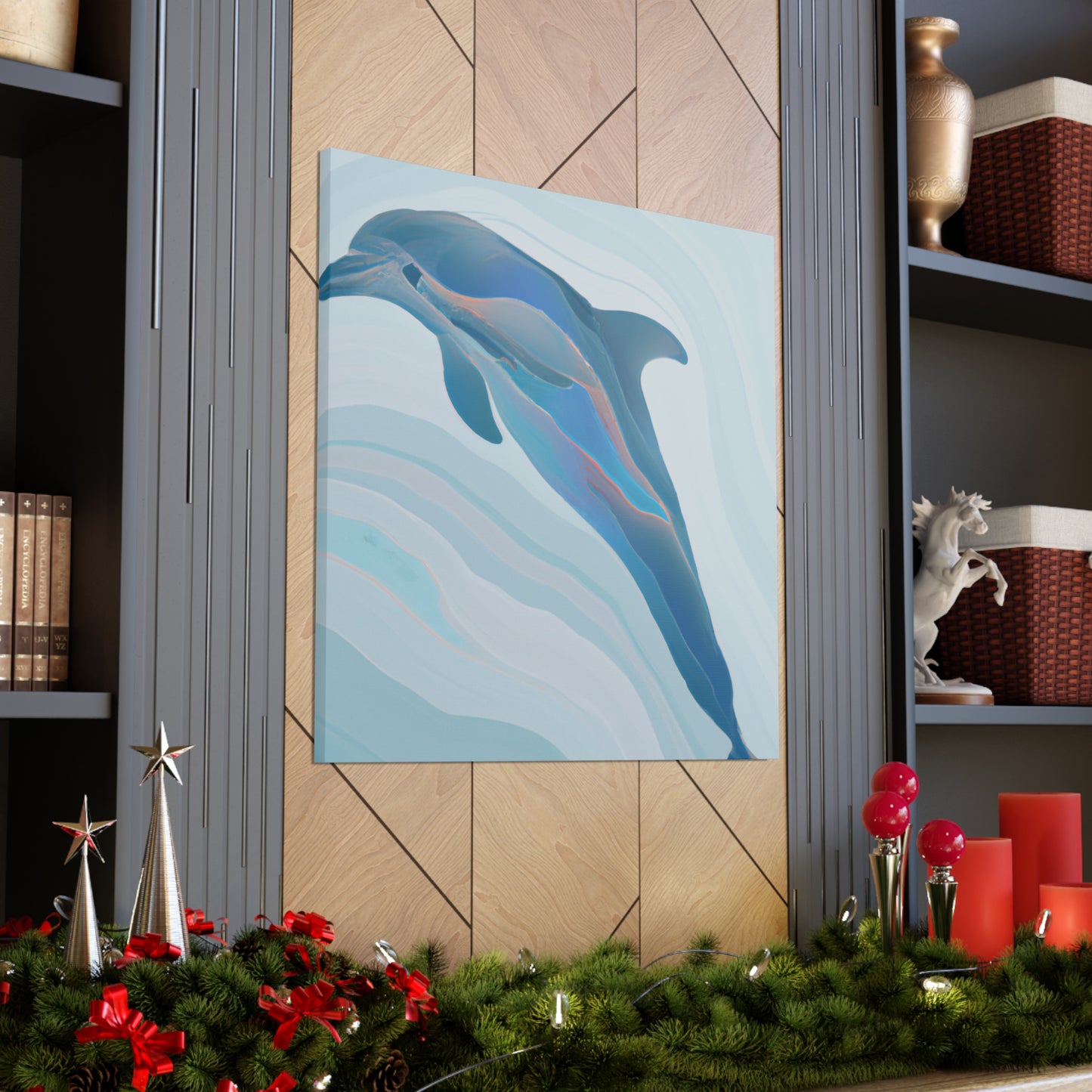 Dolphin's Playful Joy - Canvas