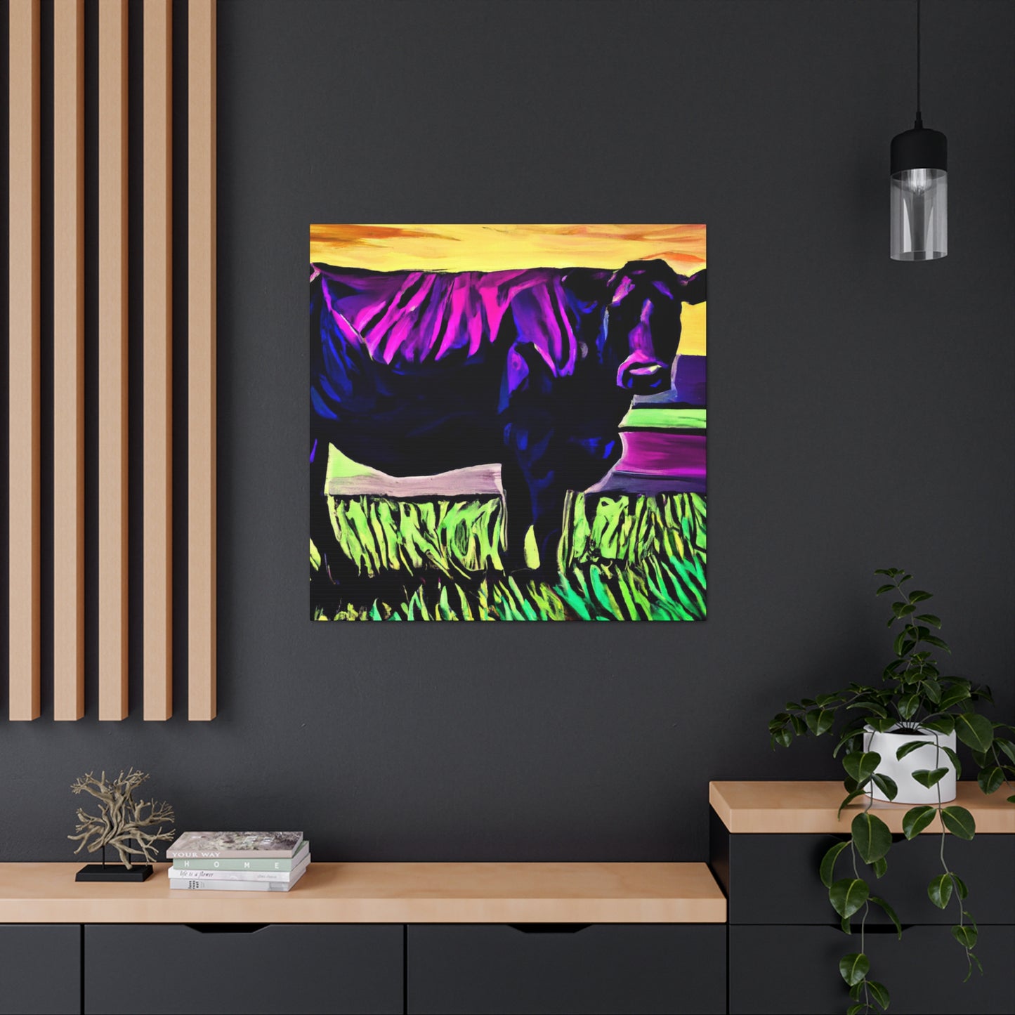 "Herd of Black Angus" - Canvas