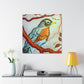 American Robin in Bloom - Canvas