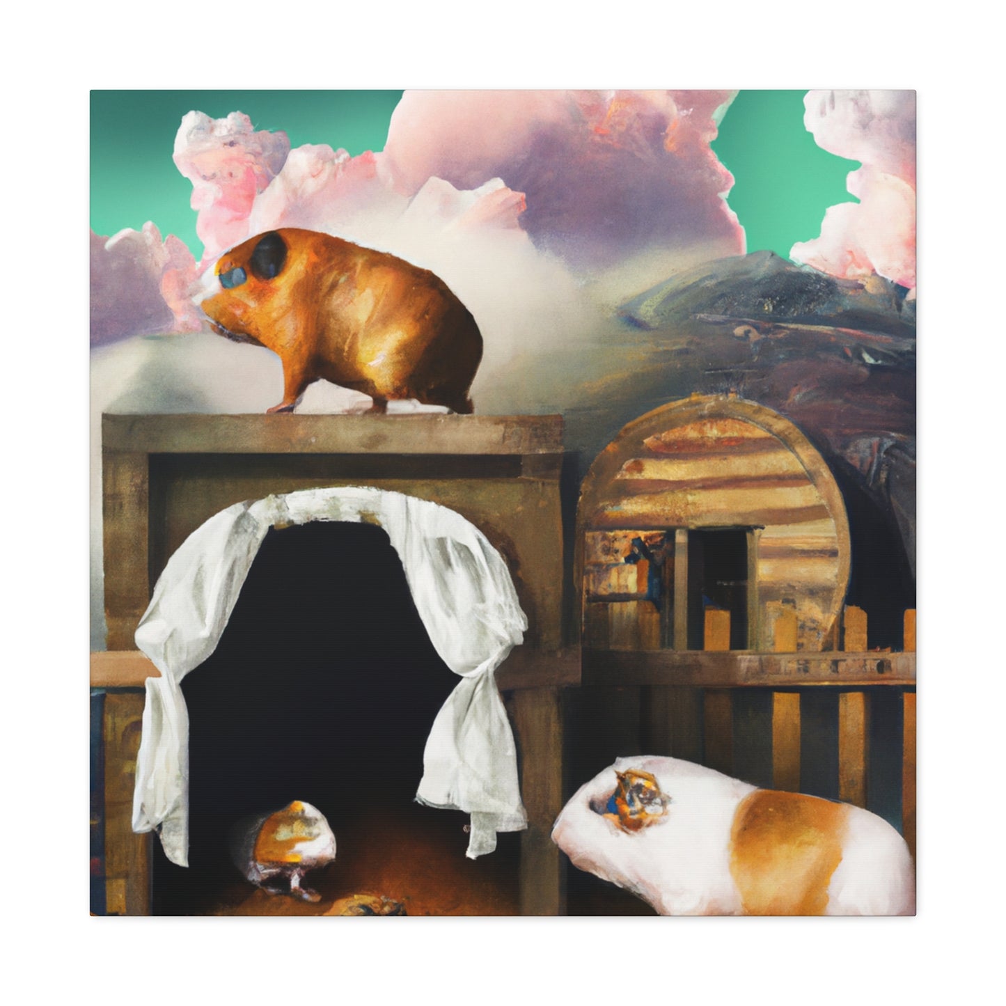 "Guinea Pig Dreamscape" - Canvas