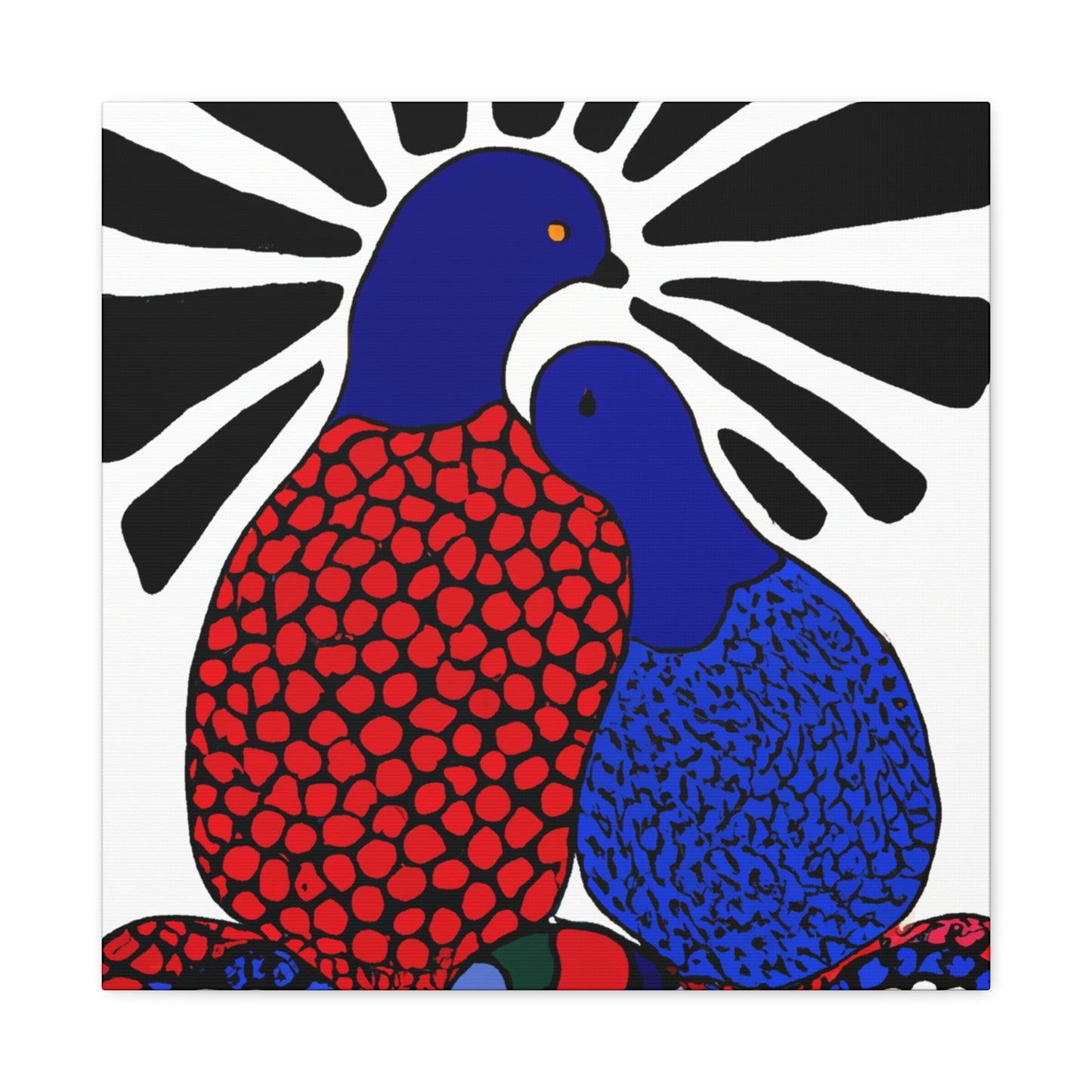 "Time-Honored Lovebirds" - Canvas