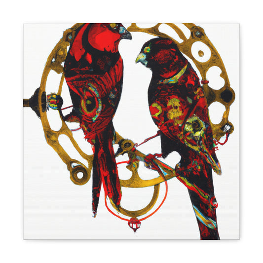 "Lovers in Steampunk Gear" - Canvas