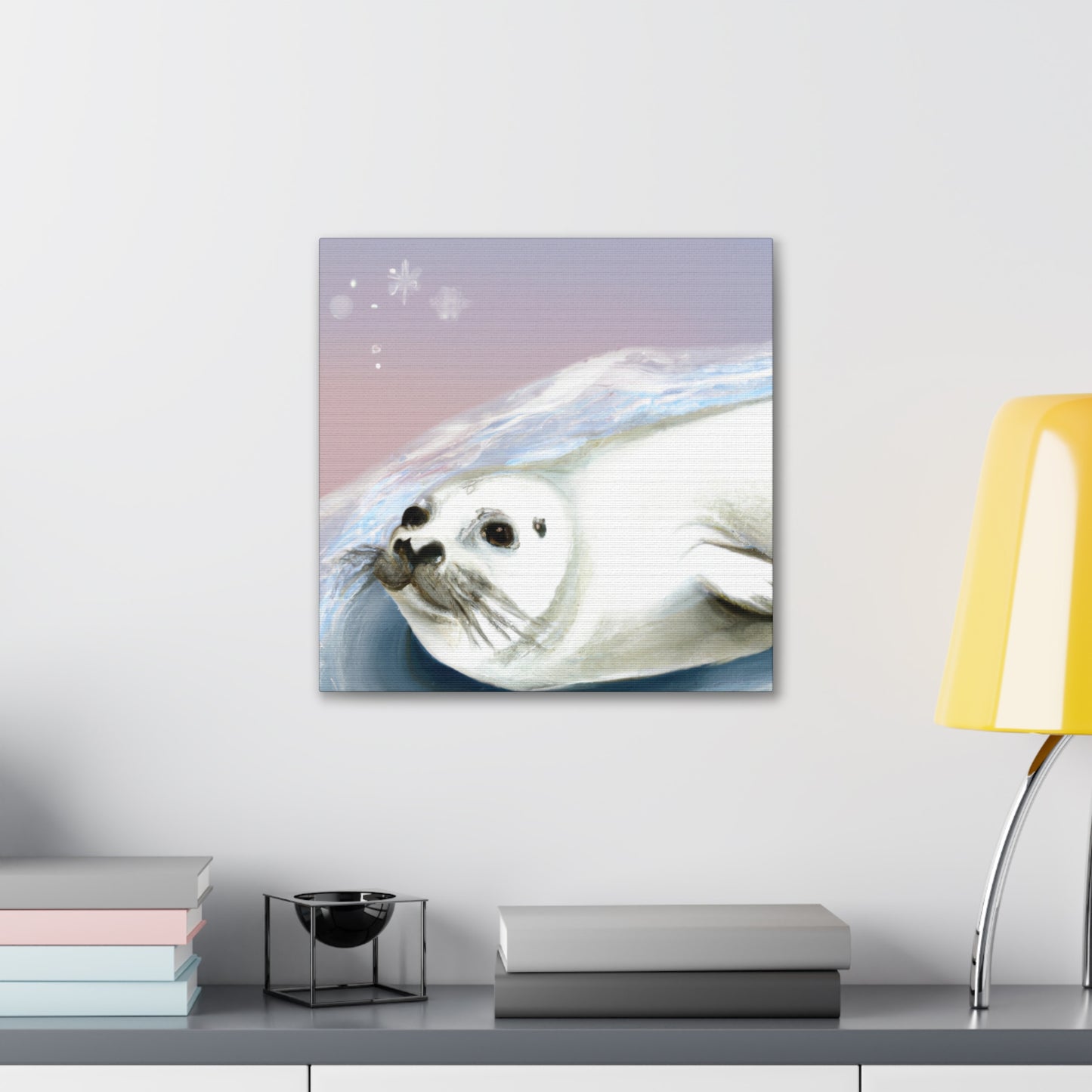 Harp Seal in Art Deco - Canvas