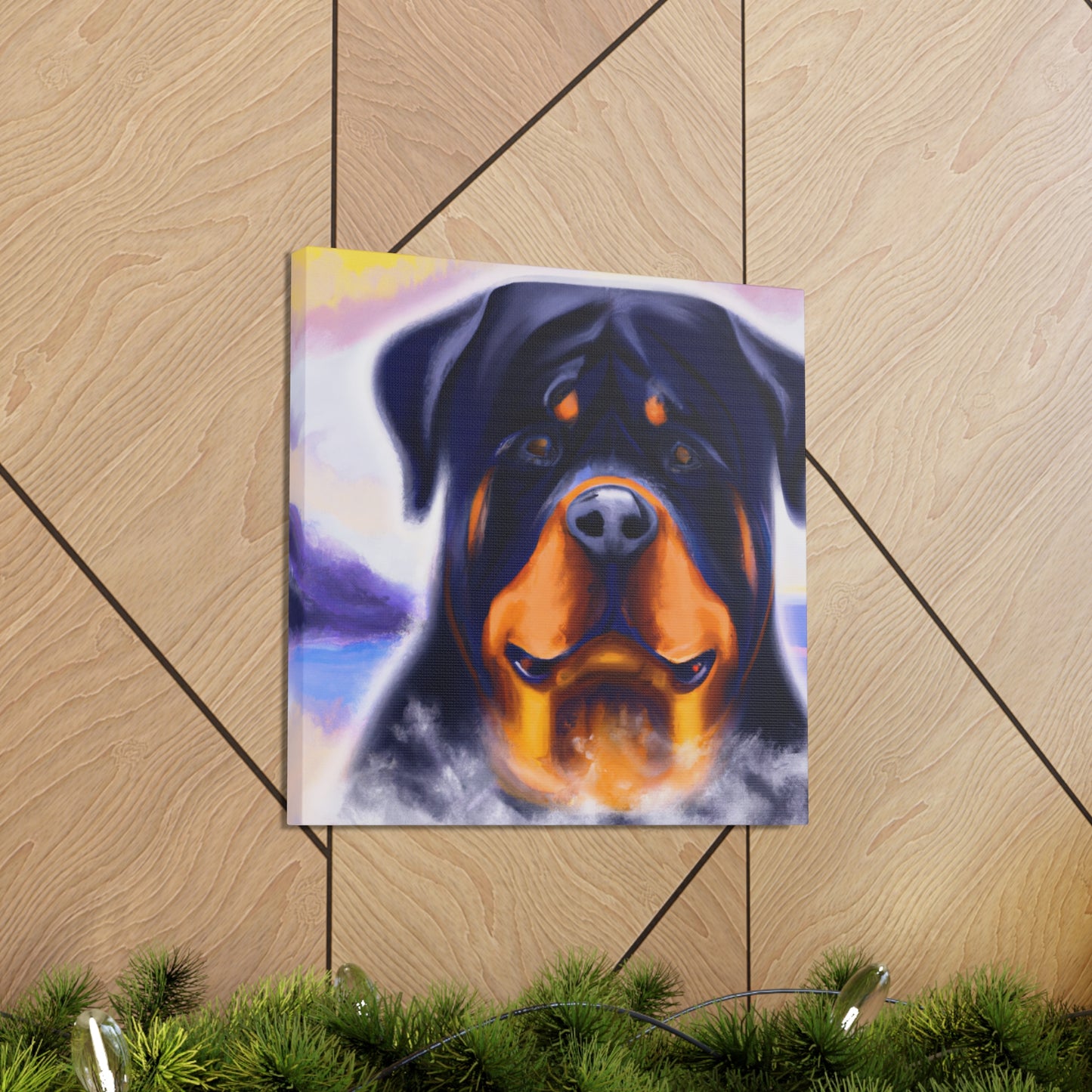 "Rottweiler's Regal Gaze" - Canvas