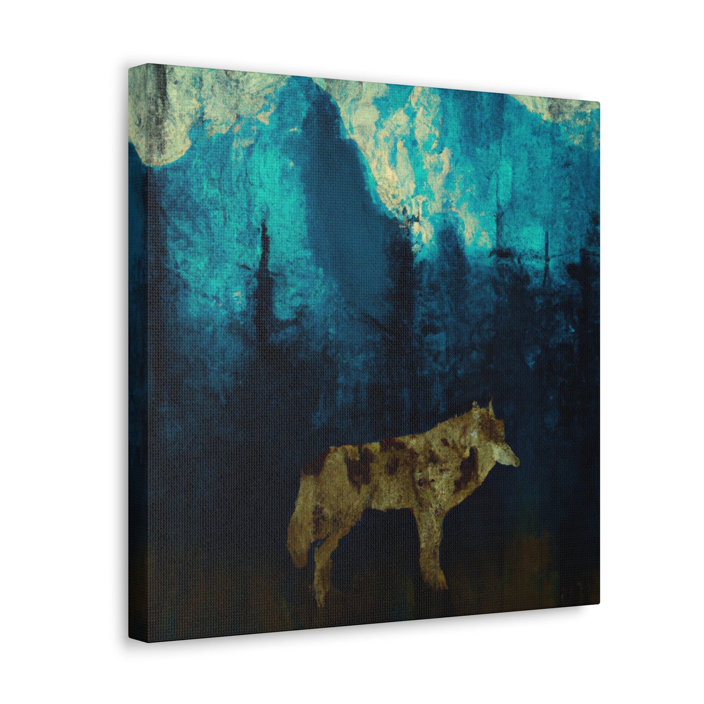 Wolf in Nature's Glow - Canvas