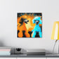 Poodle in Neon Hues - Canvas