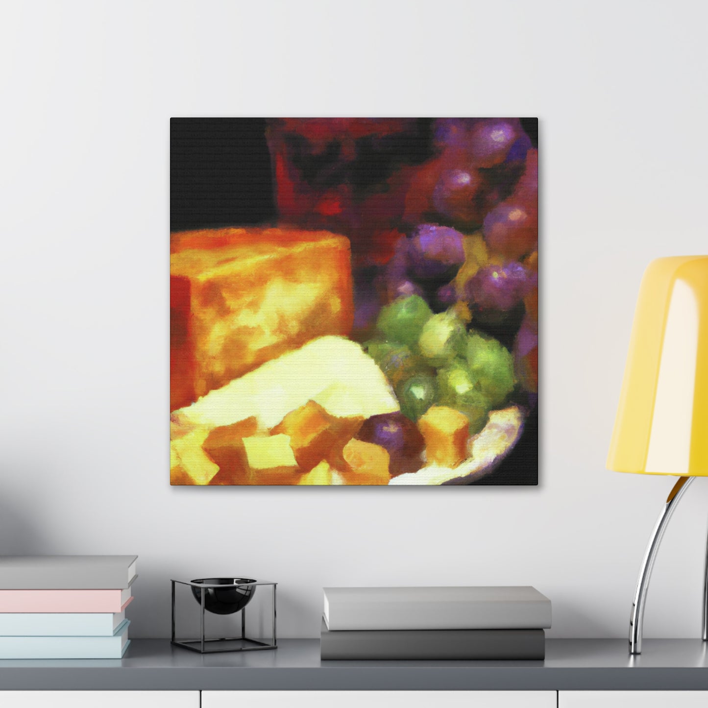 "Cheese and Grape Harmony" - Canvas