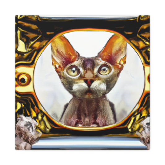 "Surrealistic Devon Rex" - Canvas