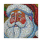 Santa's Pointillism Joy - Canvas