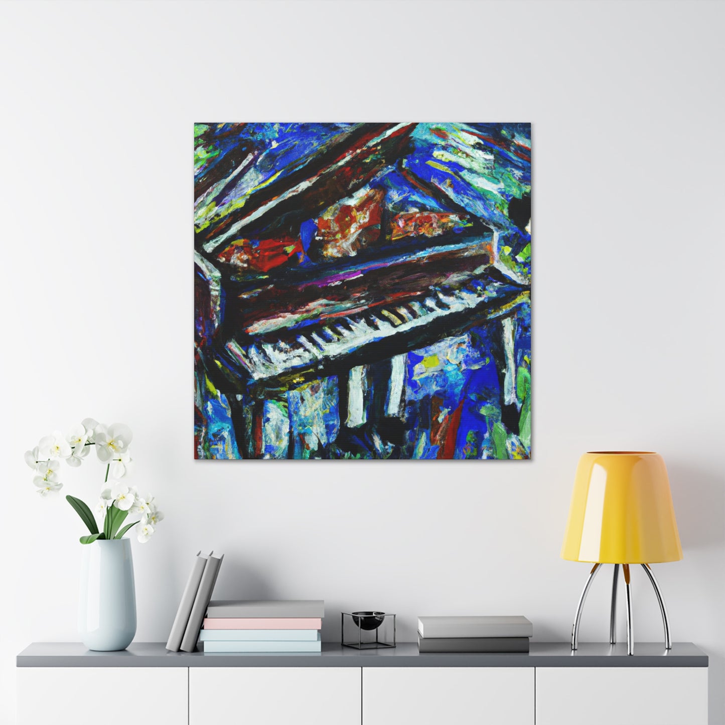 Piano Keys in Bloom - Canvas