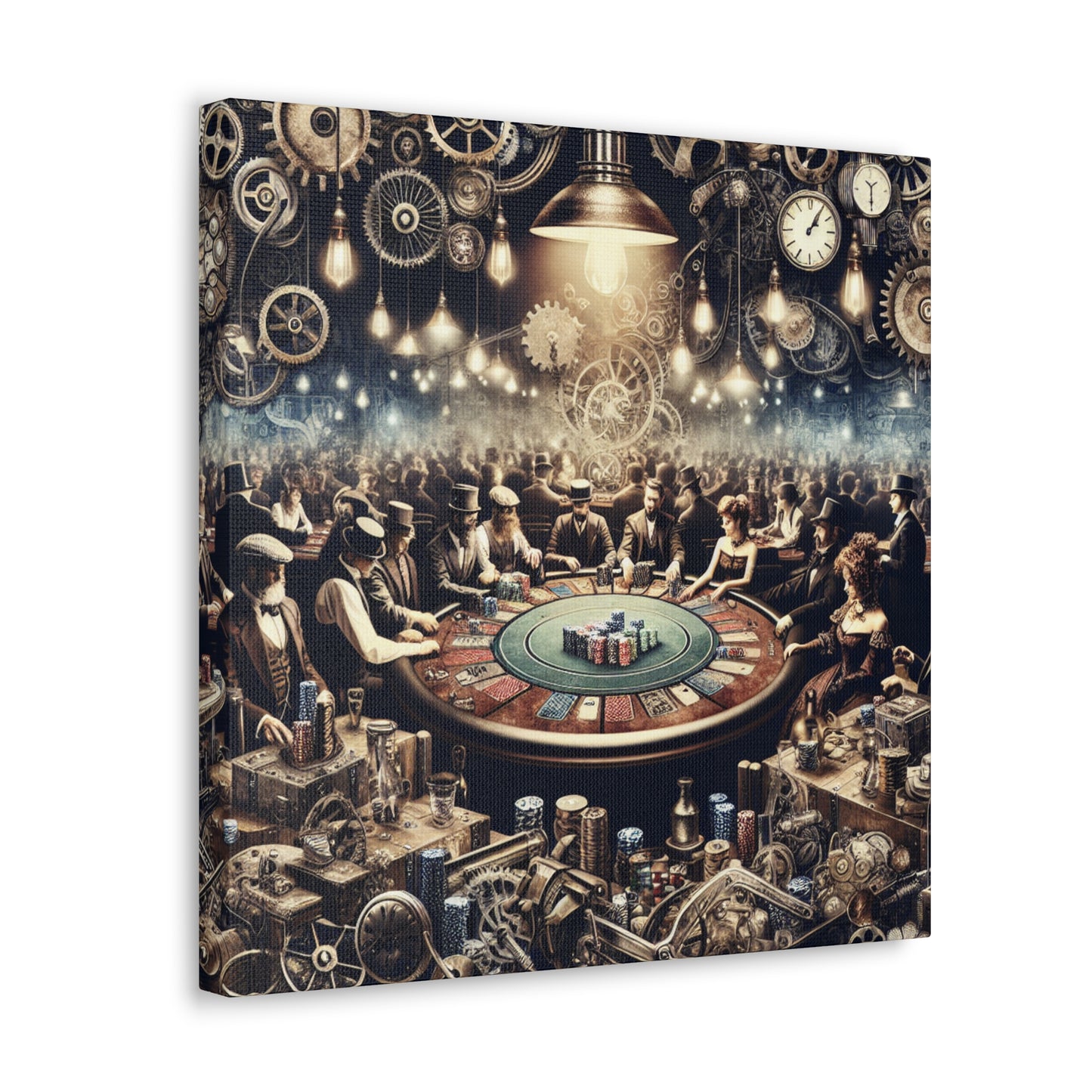 "Mechanical Gamblers' Gathering" - Canvas