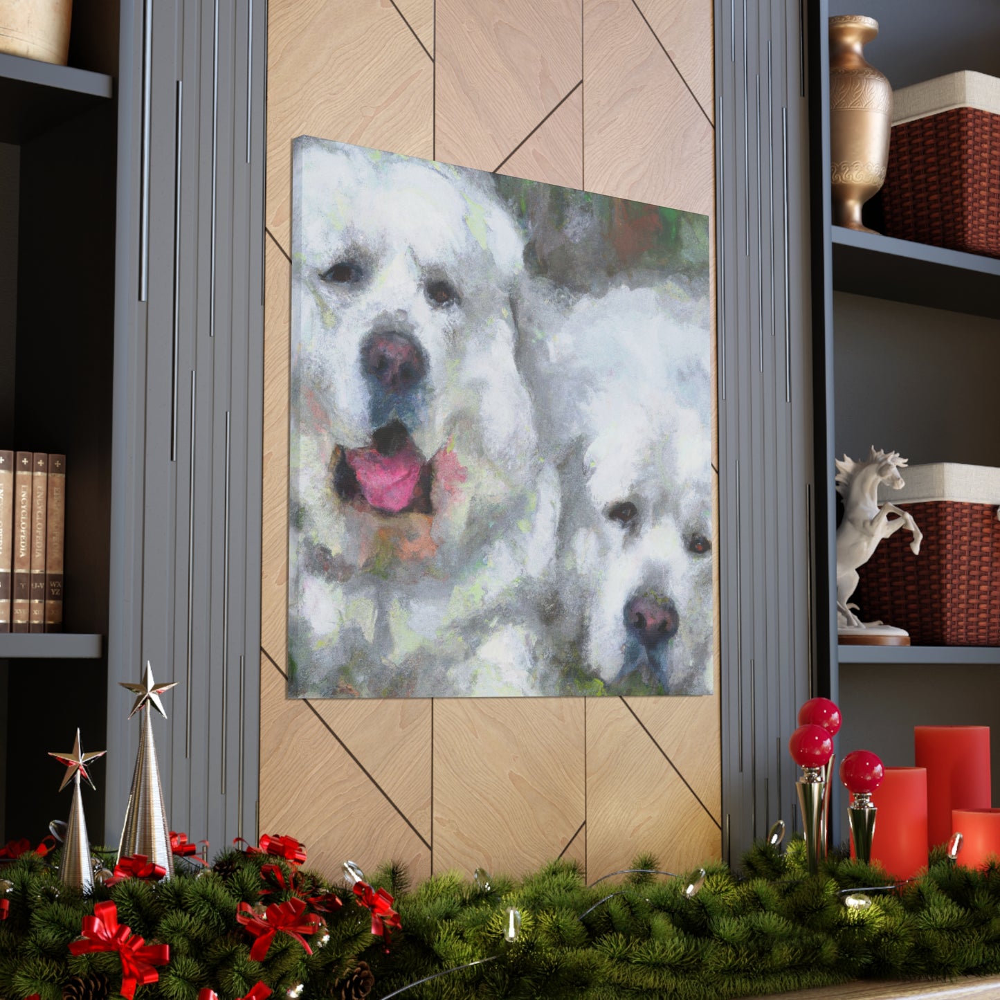 "Great Pyrenees Impressionism" - Canvas