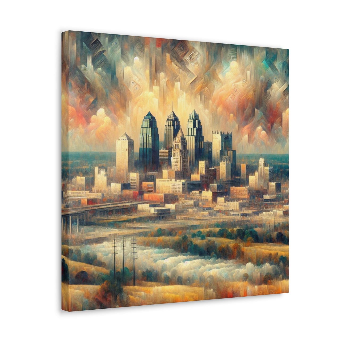 "Urban Kaleidoscope: Kansas City" - Canvas