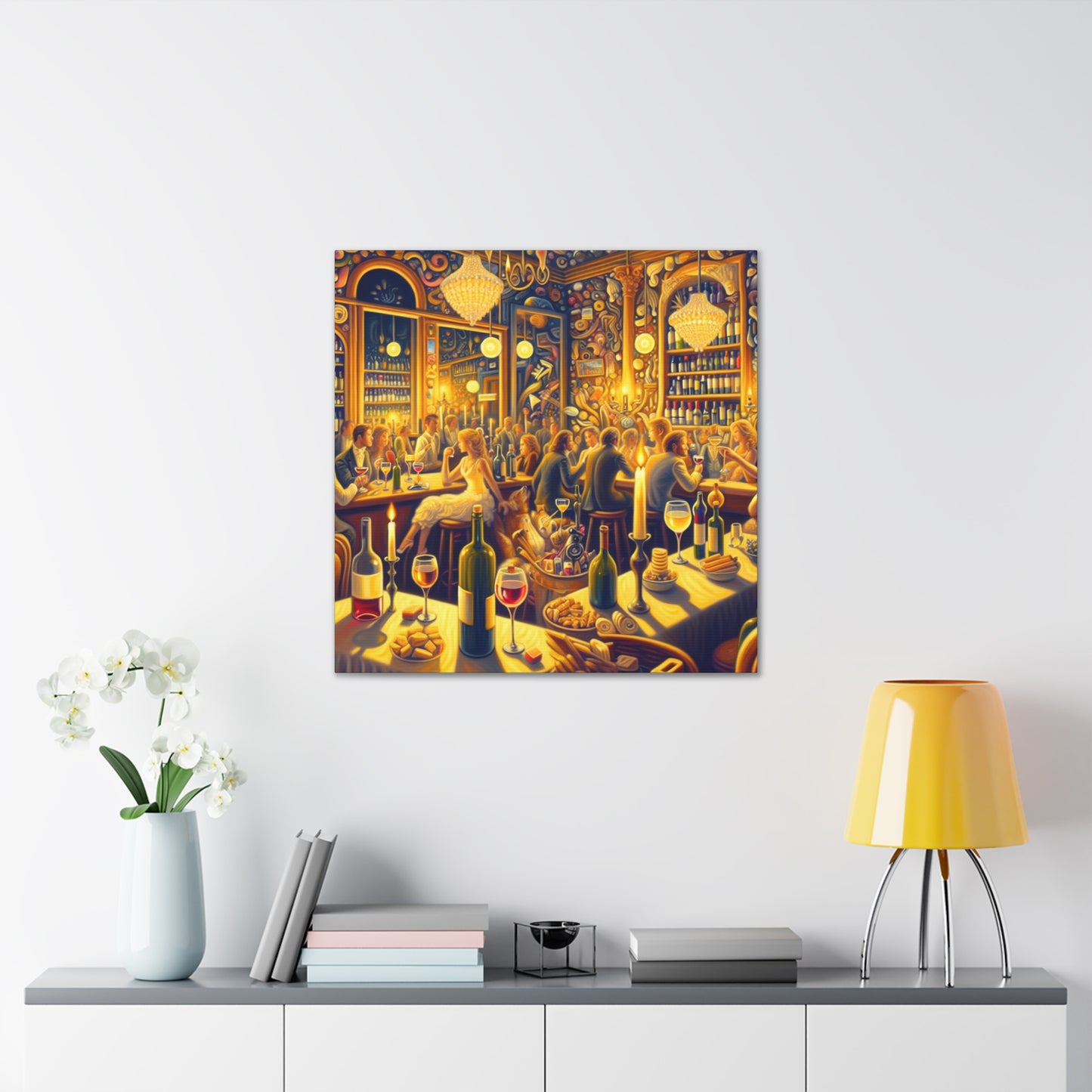 "Bacchanalian Bliss: Rococo Revelry" - Canvas