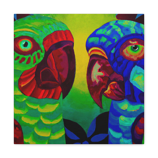 " Amazon Parrots Ablaze" - Canvas