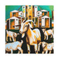 "Goat in Gilded Glory" - Canvas