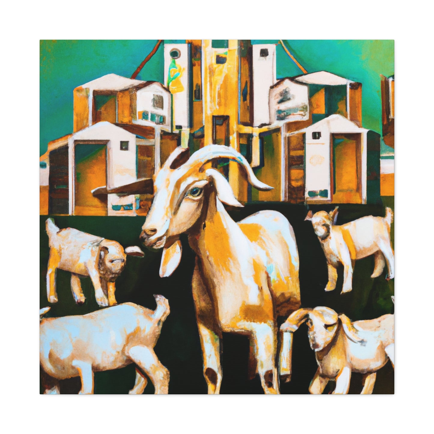 "Goat in Gilded Glory" - Canvas