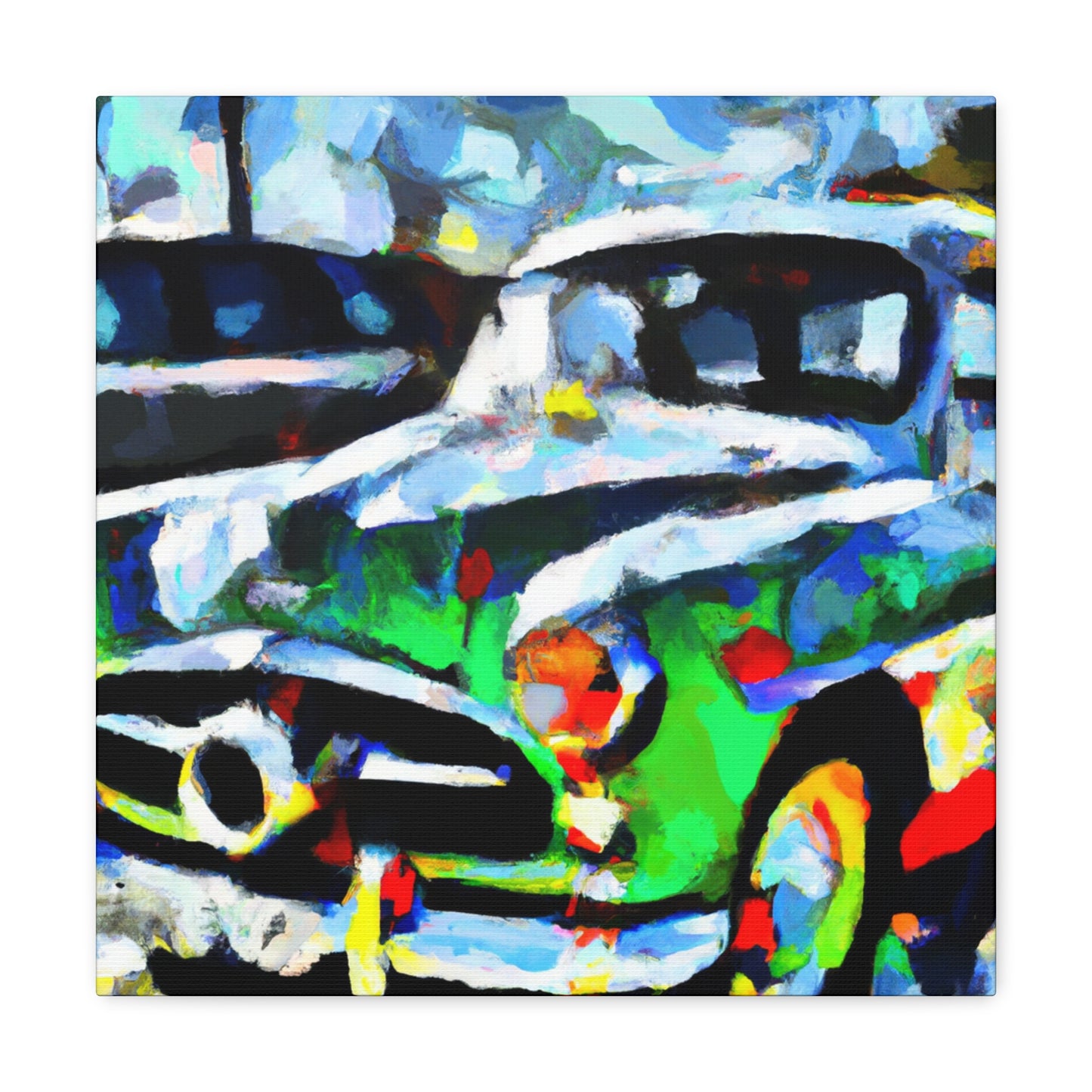 "Cars In Motion Painting" - Canvas