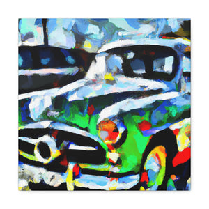 "Cars In Motion Painting" - Canvas