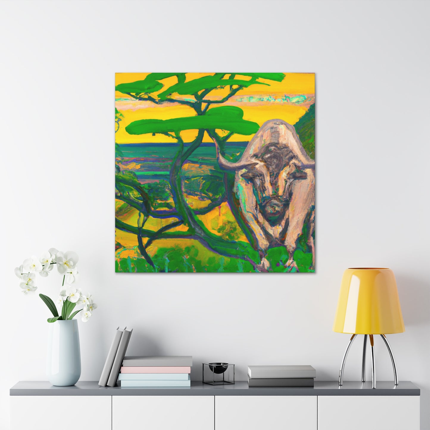 "Bison of the Deco" - Canvas