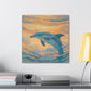 "Dancing Dolphins in Color" - Canvas