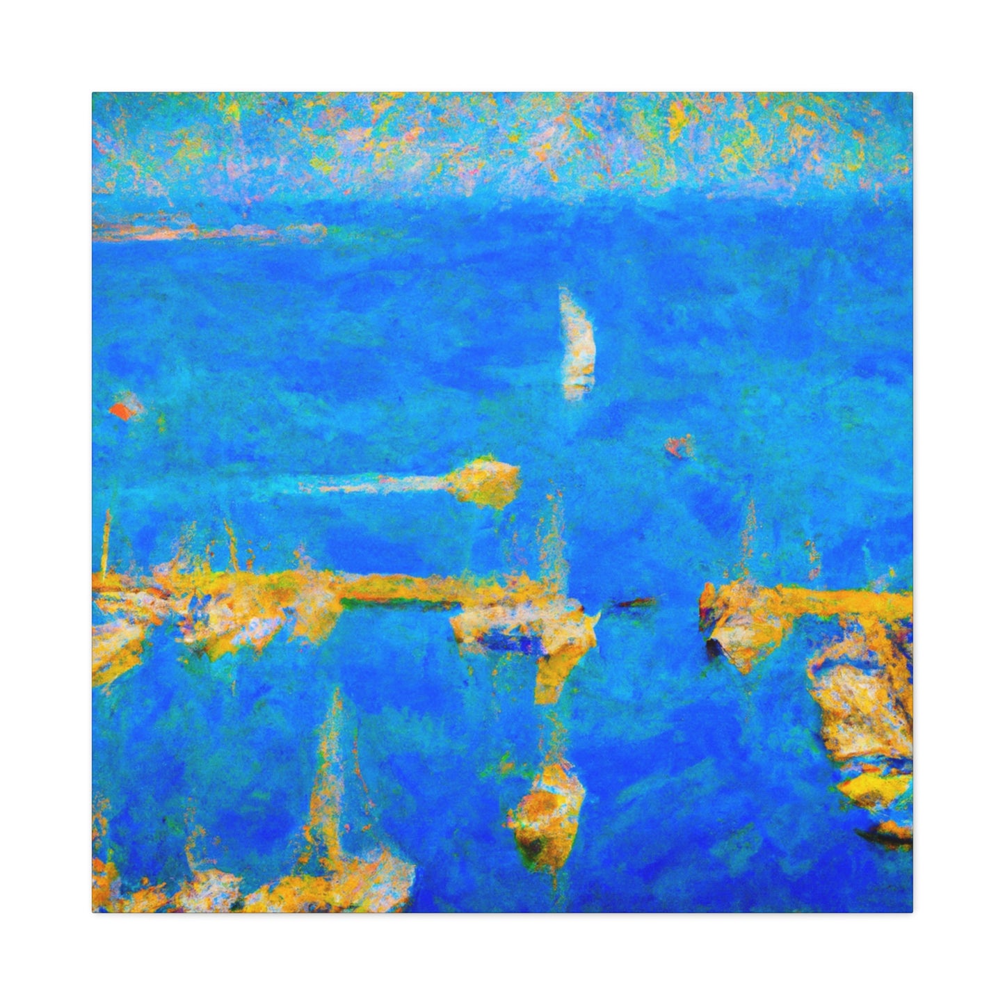 Marina in Impressionist Light - Canvas