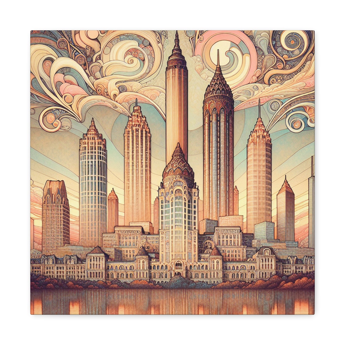 "Sparkling Southern Metropolis" - Canvas