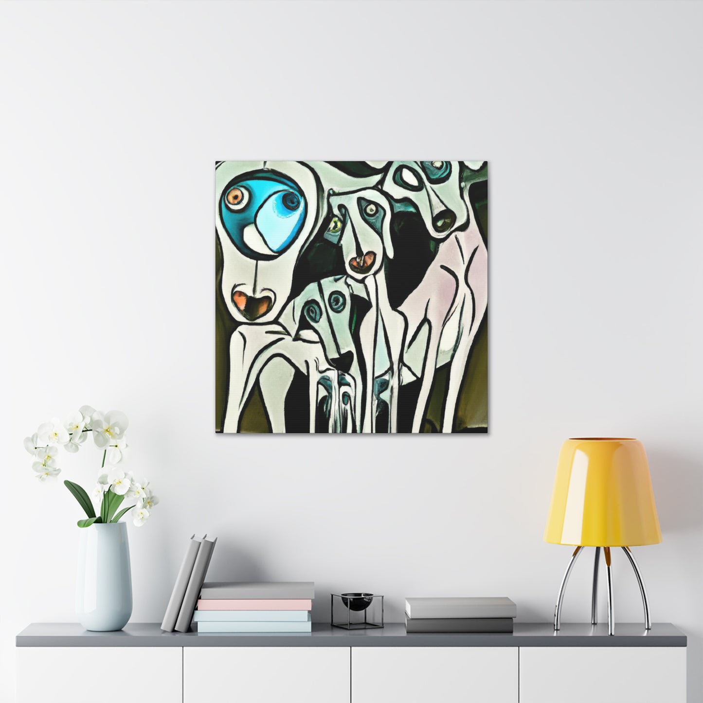 "Weimaraner's Surreal Dream" - Canvas