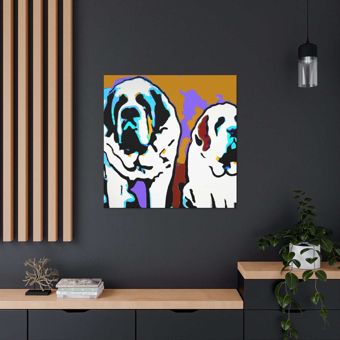 "Saint Bernard in Color". - Canvas