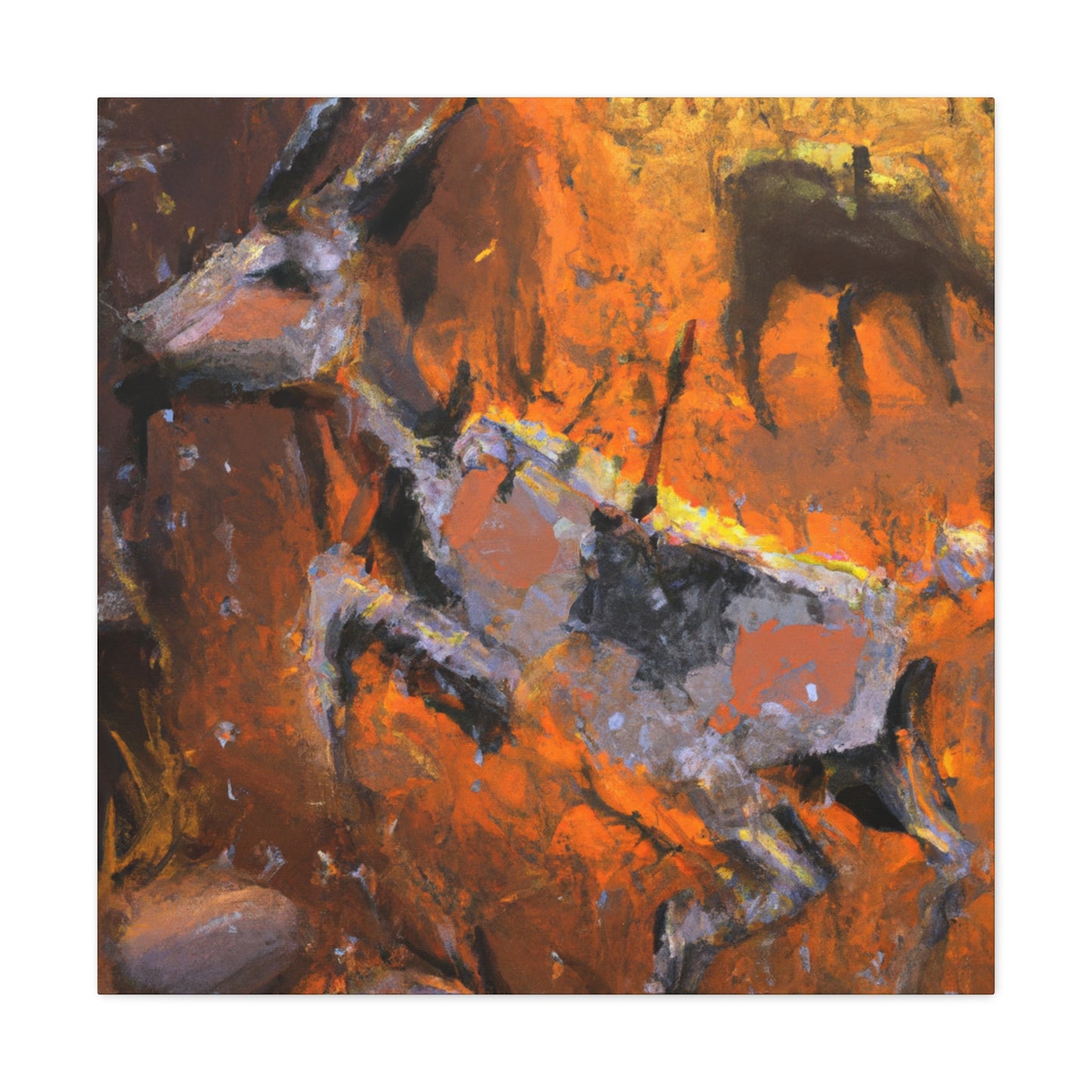 Wild Antelope Abstract - Canvas