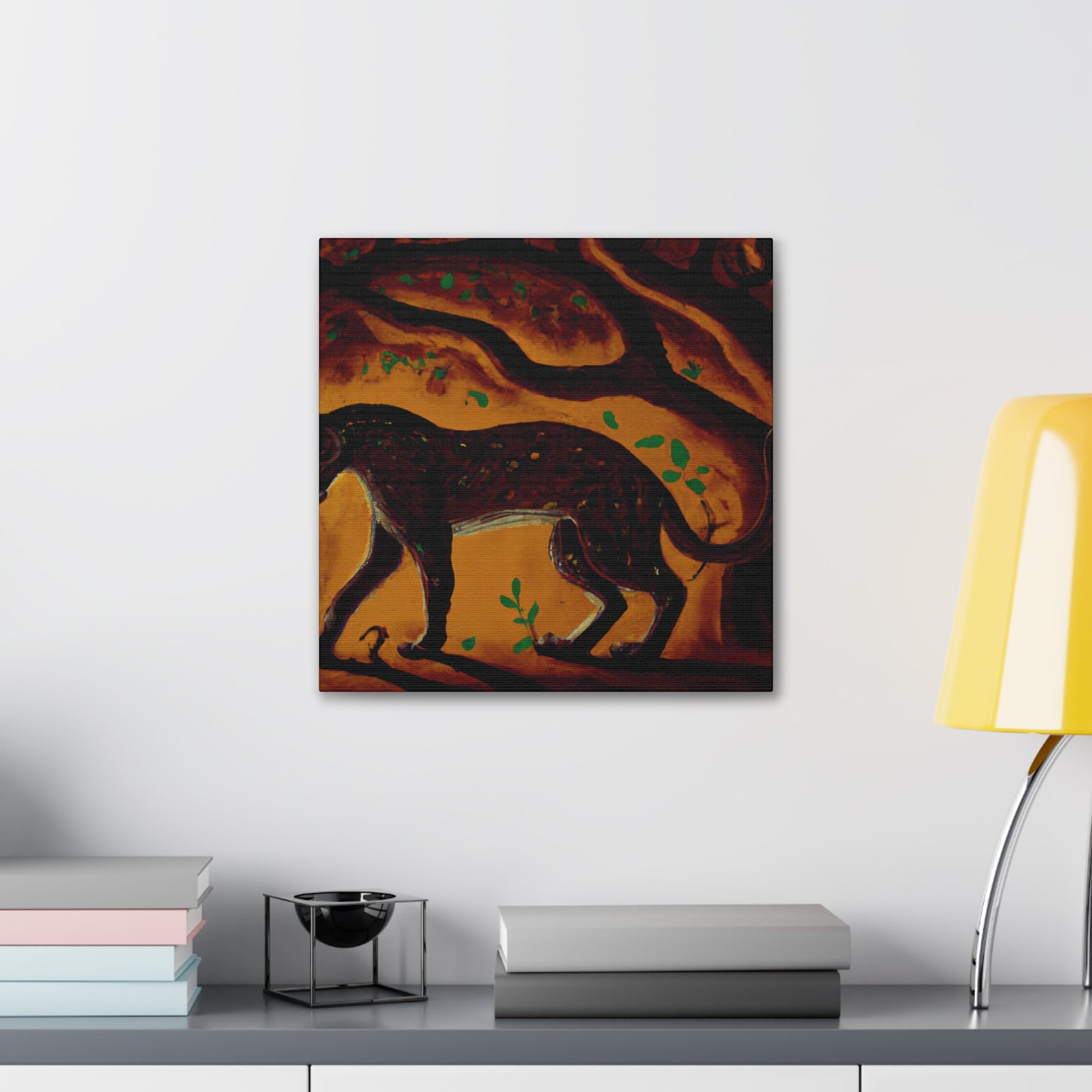 "Leopard in the Moonlight" - Canvas