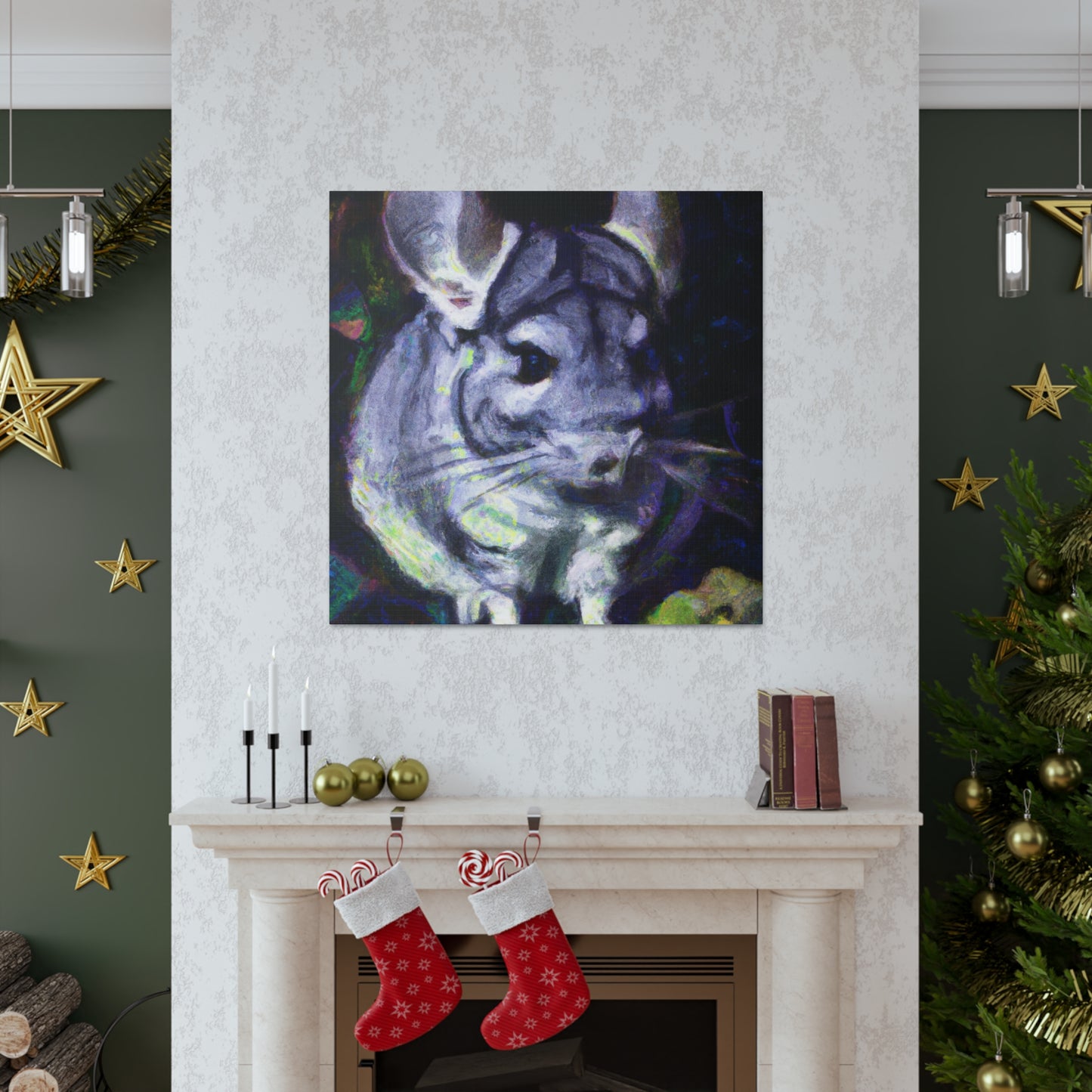 Chinchilla Under Moonlight - Canvas