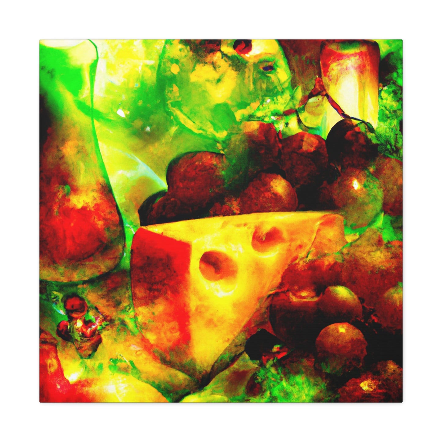 Cheese and Grapes Feast - Canvas