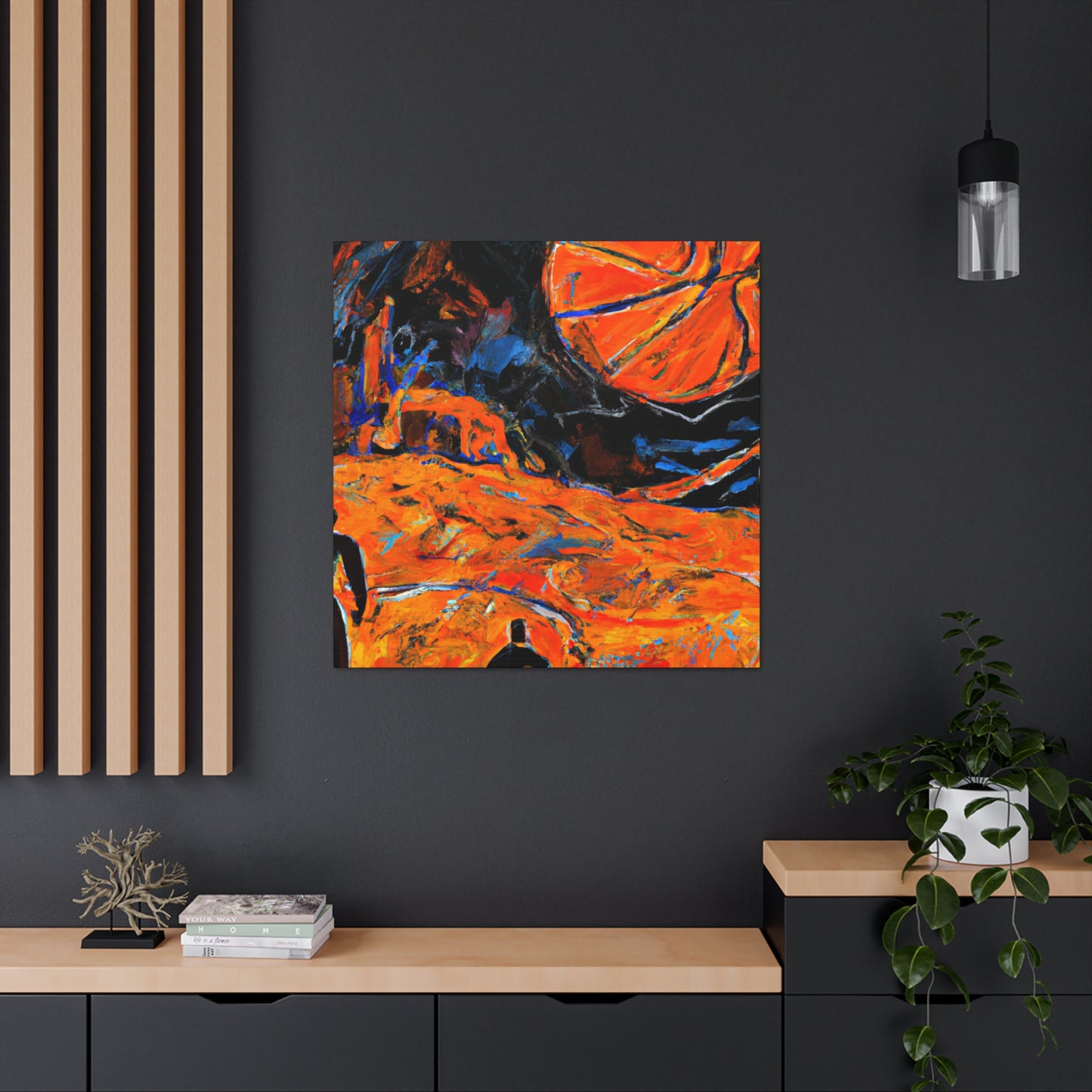 Basketball Court Abstract - Canvas