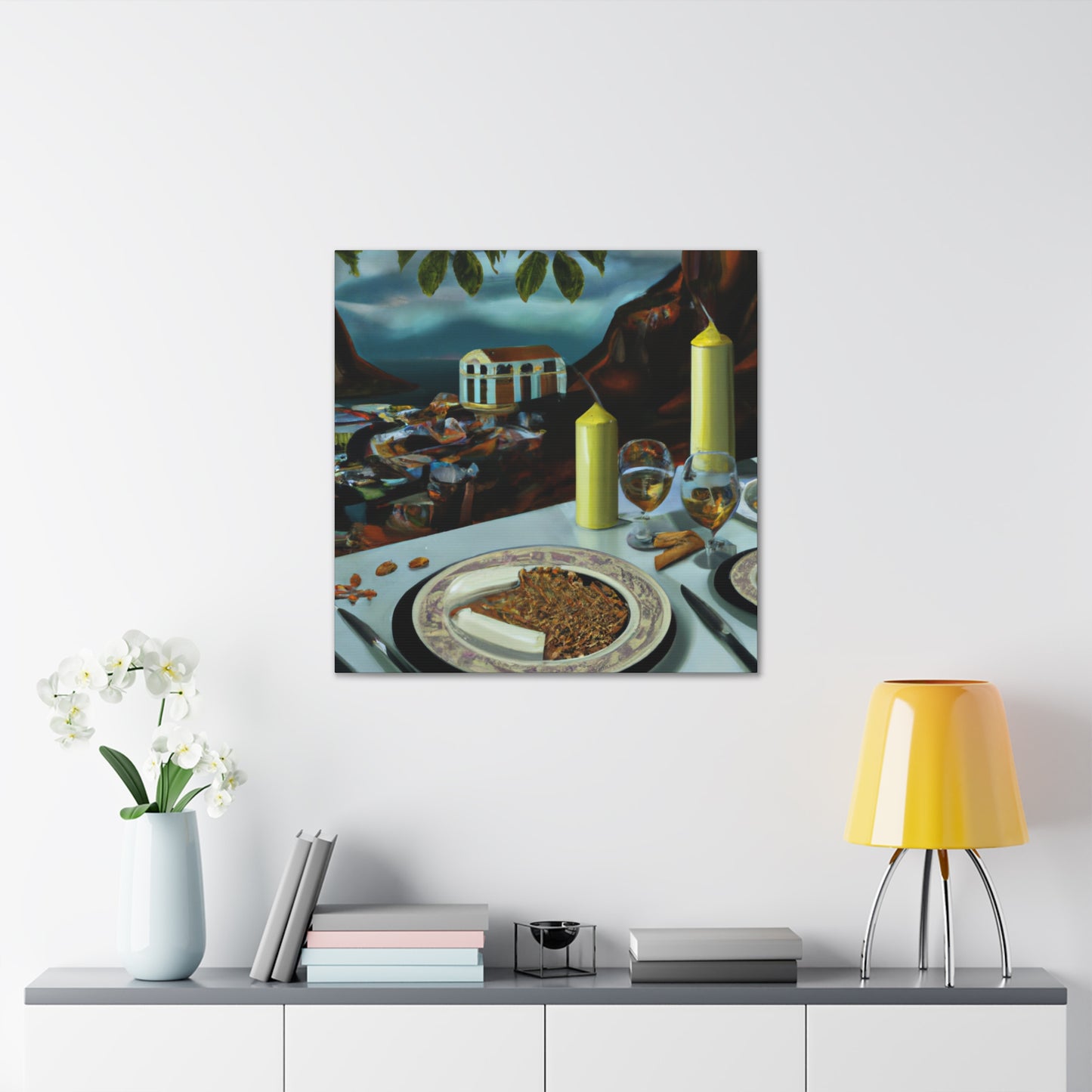 "Dining in Deco Bliss" - Canvas