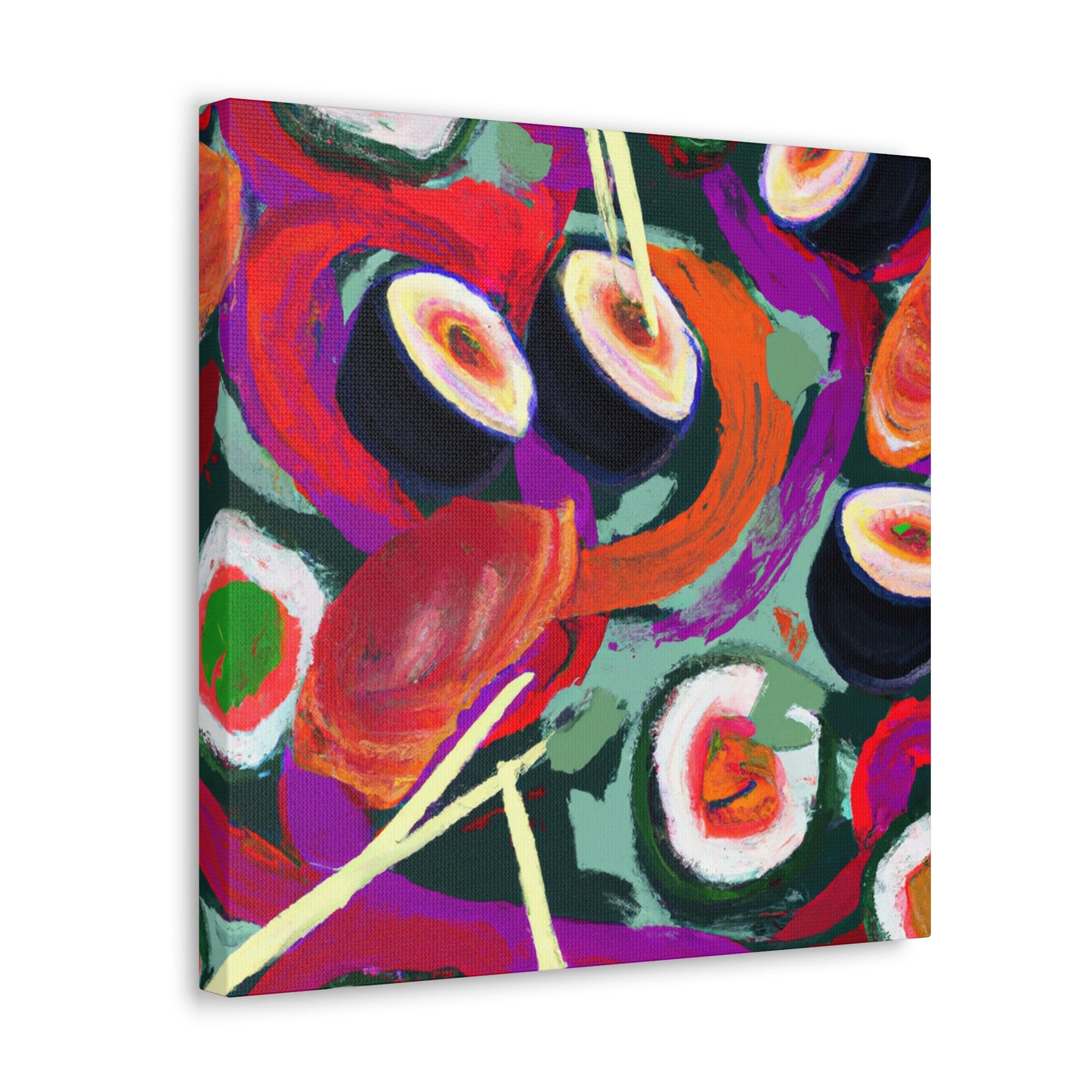 Sushi in Fauvist Hues - Canvas