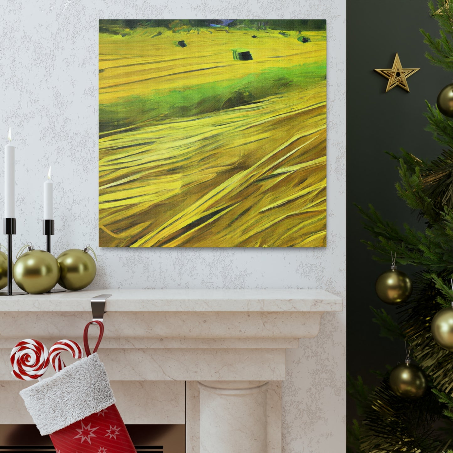 Sunlit Hay Field Dream - Canvas