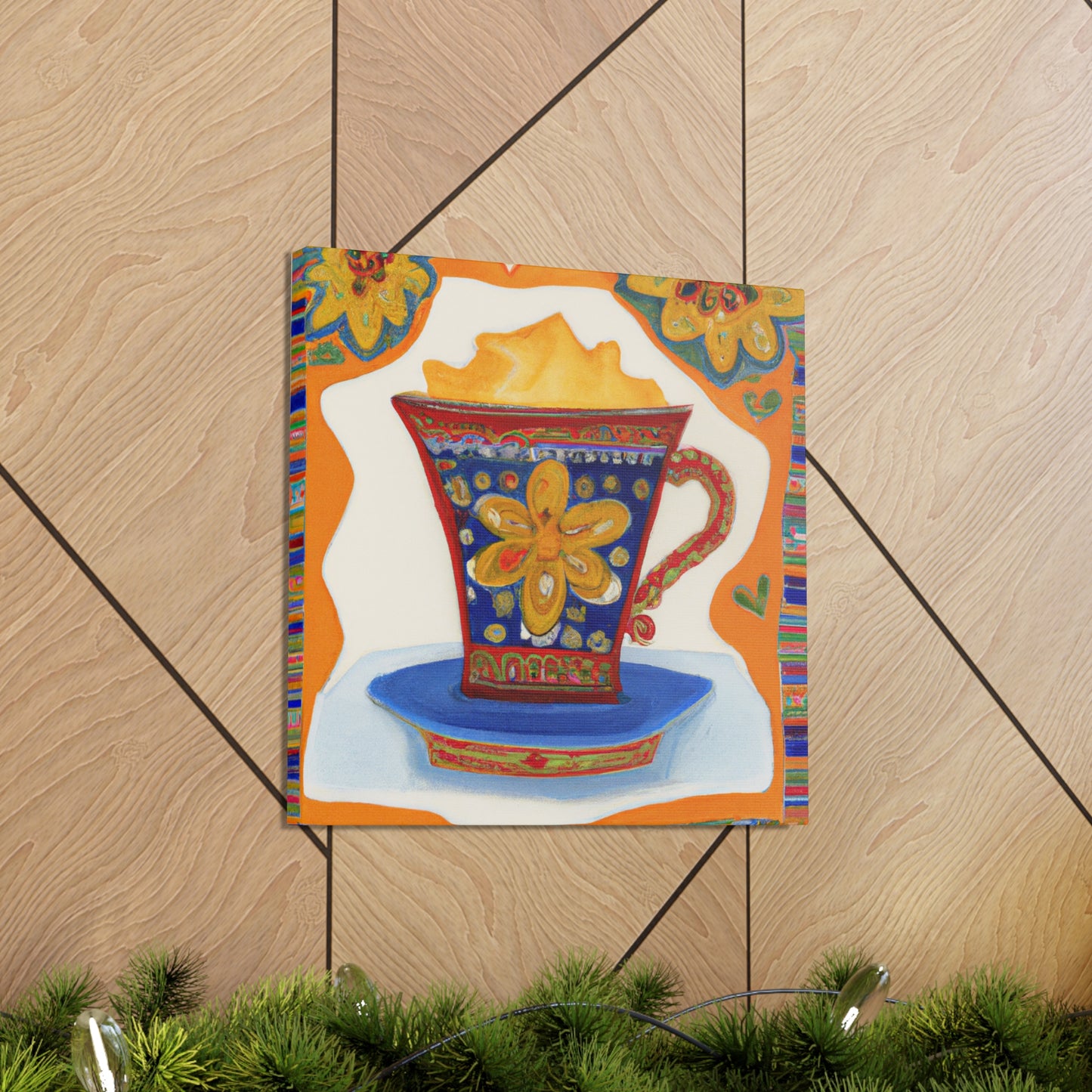 Cappuchino Folk Art Portrait - Canvas