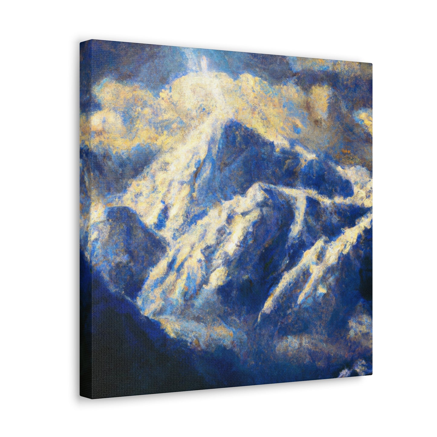 "Snowy Mountain Impressionism" - Canvas