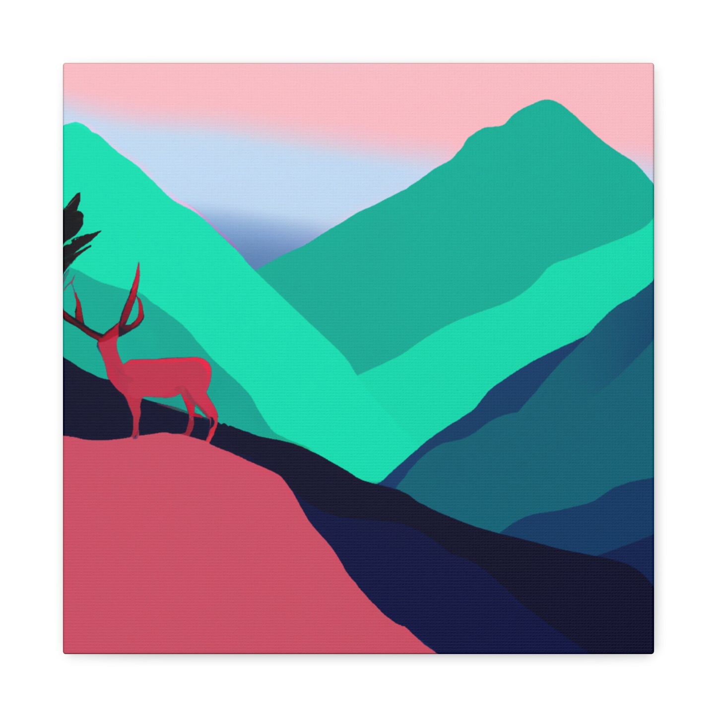 Deer at Dawning Light - Canvas