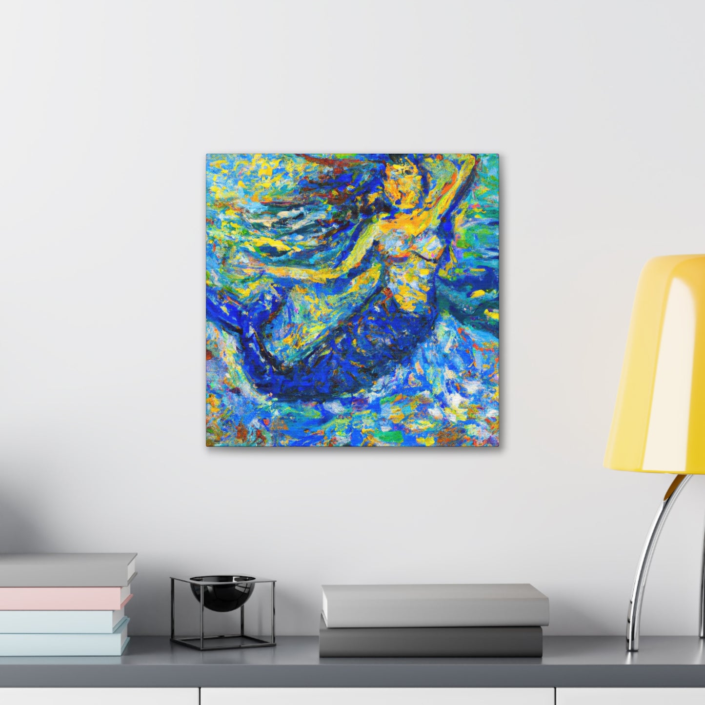 Mermaid in Moonlight - Canvas