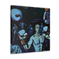 Boxers in Starlight. - Canvas